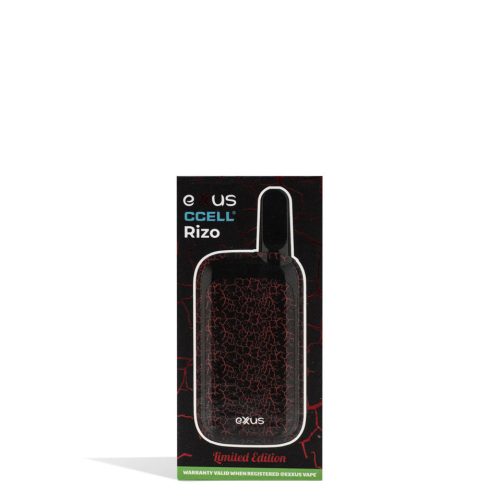 exxus rizo cartridge vaporizer black red crackle packaging