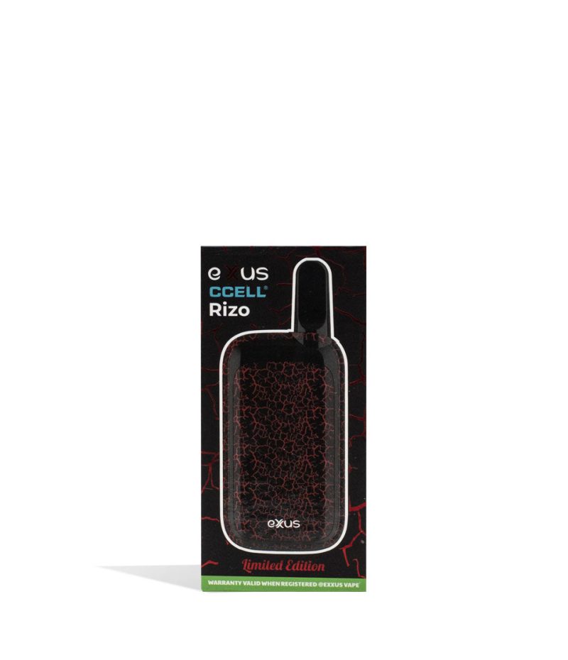 exxus rizo cartridge vaporizer black red crackle packaging