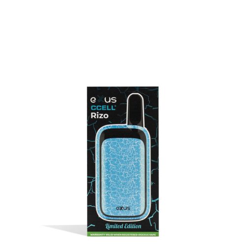 exxus rizo cartridge vaporizer blue white crackle packaging