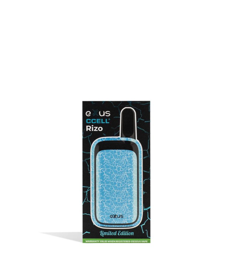 exxus rizo cartridge vaporizer blue white crackle packaging