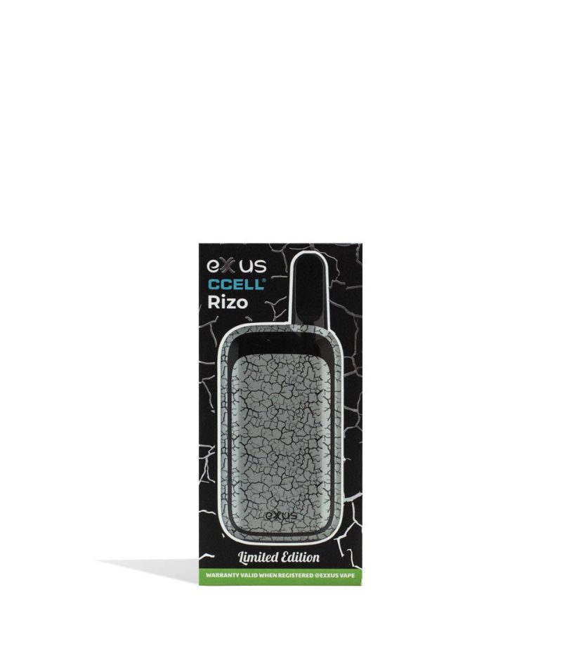 exxus rizo cartridge vaporizer white black crackle packaging