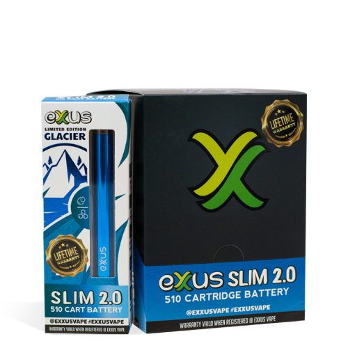 Glacier Exxus Vape Slim 2.0 Cartridge Vaporizer 12pk on white background