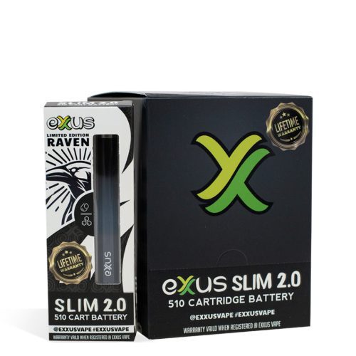 Raven Exxus Vape Slim 2.0 Cartridge Vaporizer 12pk on white background