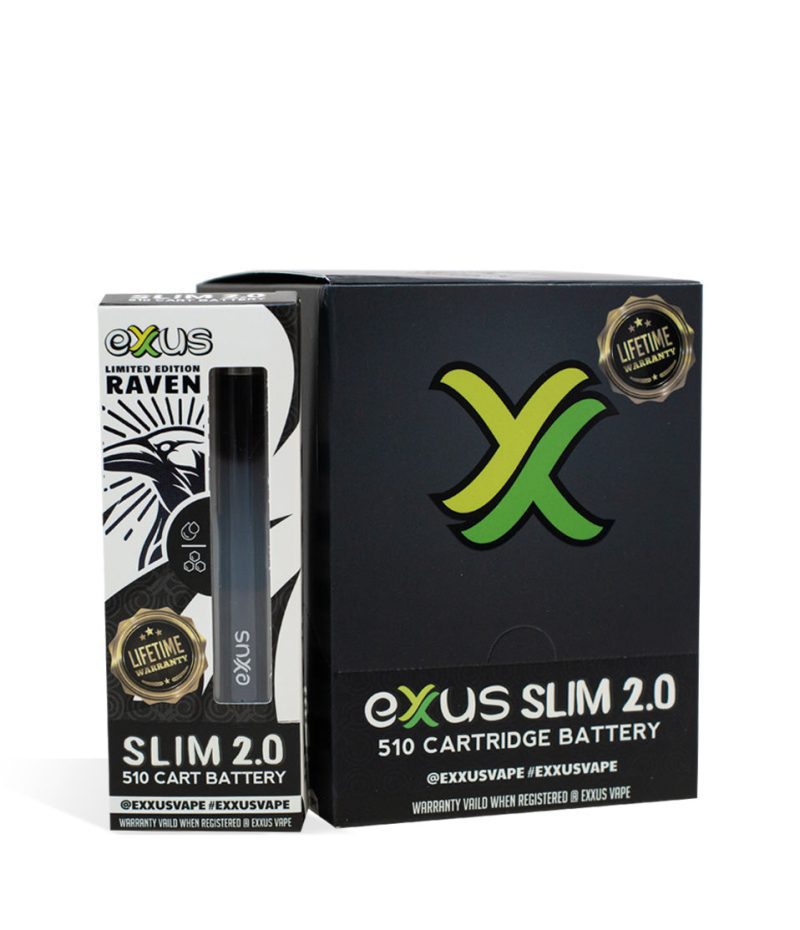 Raven Exxus Vape Slim 2.0 Cartridge Vaporizer 12pk on white background