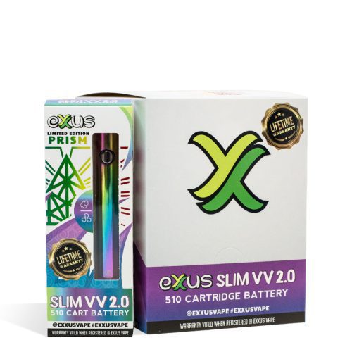 Prism Exxus Vape Slim VV 2.0 Cartridge Vaporizer 12pk on white background