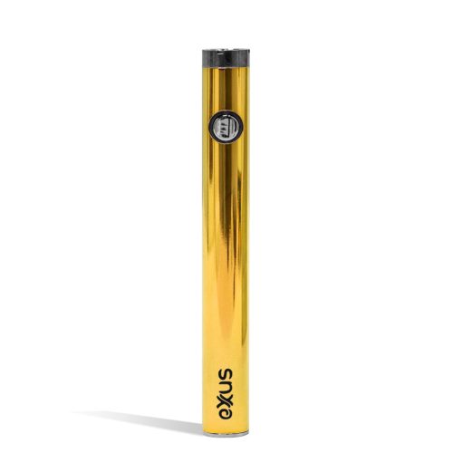 Gold Exxus Vape Slim VV 2.0 Cartridge Vaporizer front view on white background