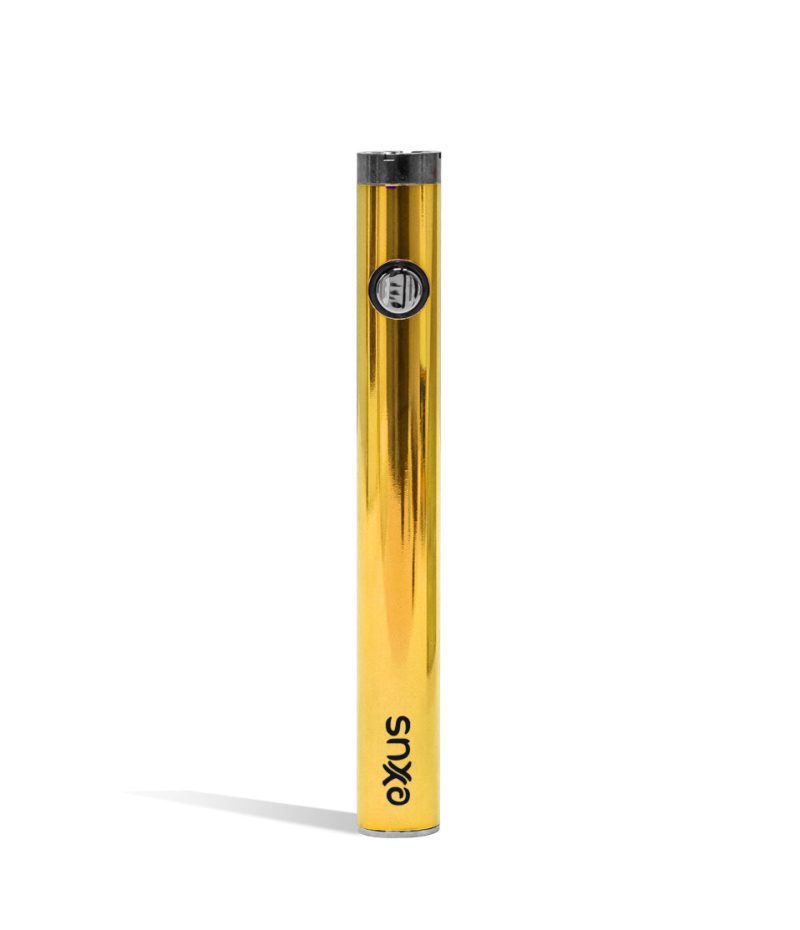 Gold Exxus Vape Slim VV 2.0 Cartridge Vaporizer front view on white background