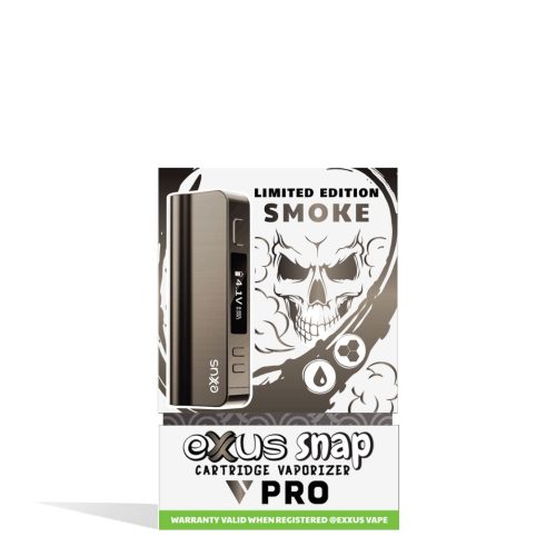 exxus snap vv pro cartridge vaporizer smoke box front