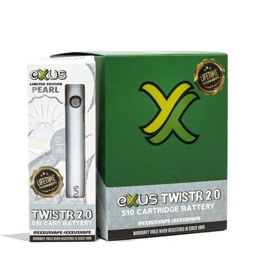 Pearl Exxus Vape Twistr 2.0 Cartridge Vaporizer 12pk Packaging Front View on White Background