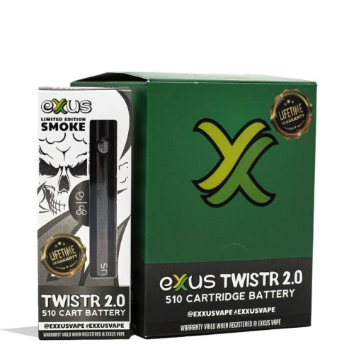 Smoke Exxus Vape Twistr 2.0 Cartridge Vaporizer 12pk Packaging Front View on White Background