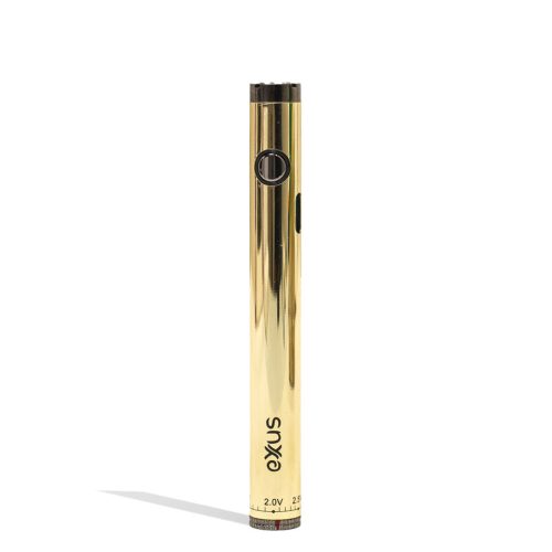 Gold Exxus Vape Twistr 2.0 Cartridge Vaporizer Front View on White Background