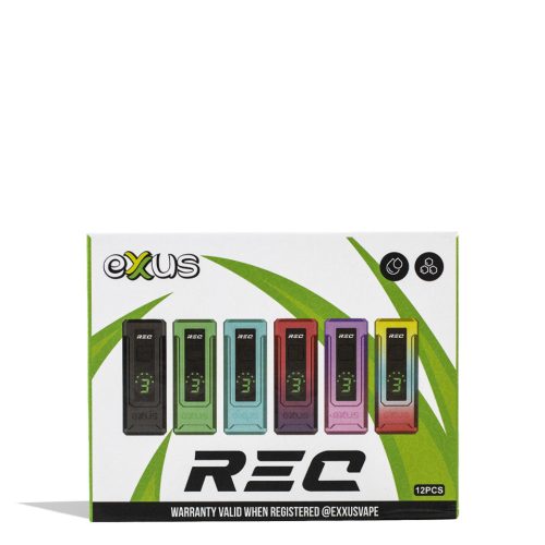 exxus vape rec cartridge vaporizer 12pk face