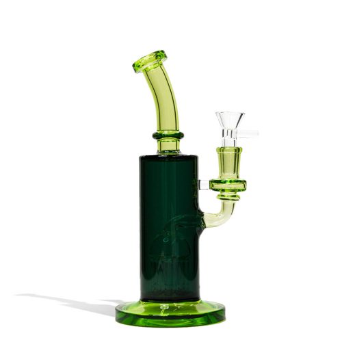 Light Green 9 inch Dual Colored Water Pipe with 8 Arm Tree Perc on white background