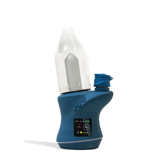 Midnight Blue Focus V Carta 2 Electronic Dab Rig Front View on White Background