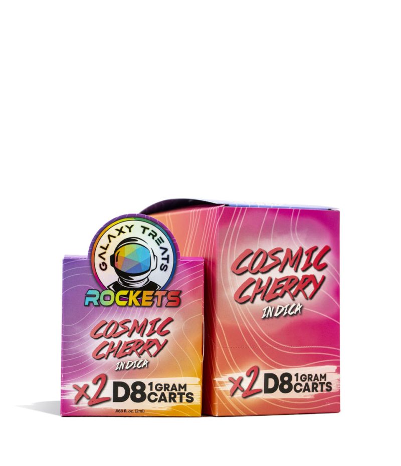 Cosmic Cherry Galaxy Treats 1g D8 Cartridge 5pk on white background