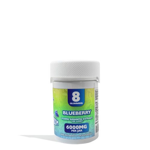 Blueberry Galaxy Treats Moon Shrooms 600mg Gummies on white background