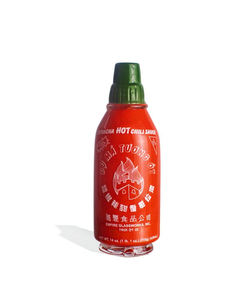 Sriracha Glass Empire Glassworks Puffco Peak Glass Attachment on white background