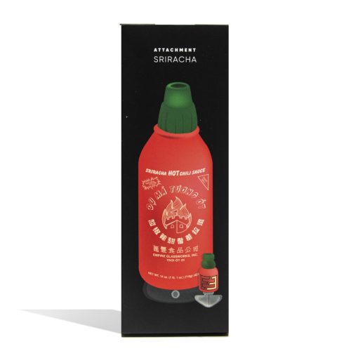 glass attachment sriracha packaging back view