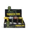 Gold Chopper Metal Tobacco Pipe 24pk Front View on White Background