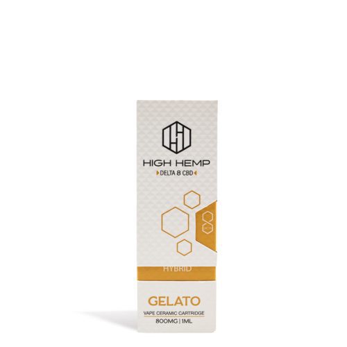 Gelato High Hemp 800mg D8 CBD Cartridge on white background