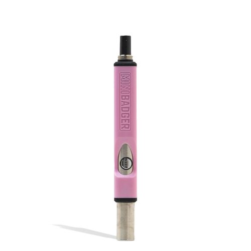 Pink Huni Badger Mini Badger Portable Dab Rig Front View on White Background