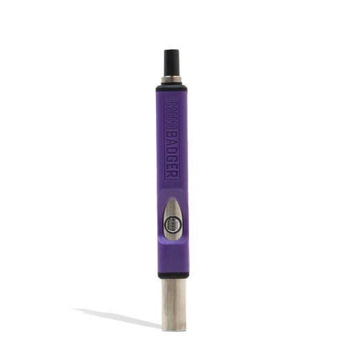 Purple Huni Badger Mini Badger Portable Dab Rig Front View on White Background