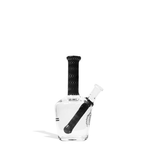 Black White iDab Small 10mm Worked Henny Bottle Water Pipe on White Background