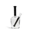 Black White iDab Medium 10mm Worked Henny Bottle Water Pipe on Studio Background