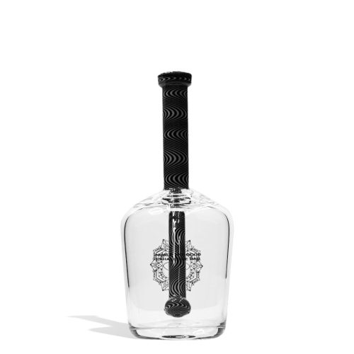 idab medium 10mm worked henny bottle water pipe black white back