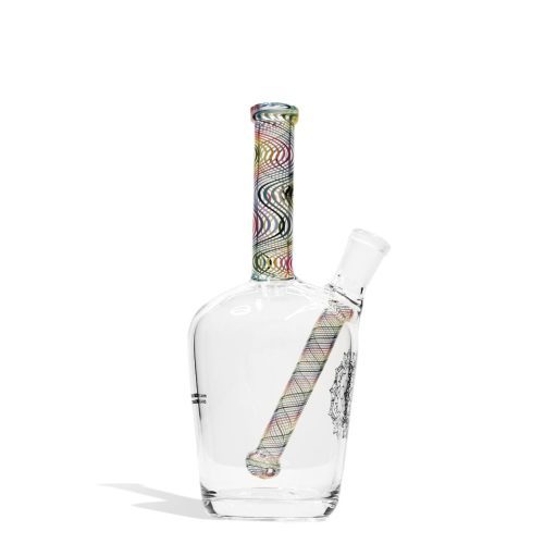 Rainbow iDab Medium 10mm Worked Henny Bottle Water Pipe on Studio Background