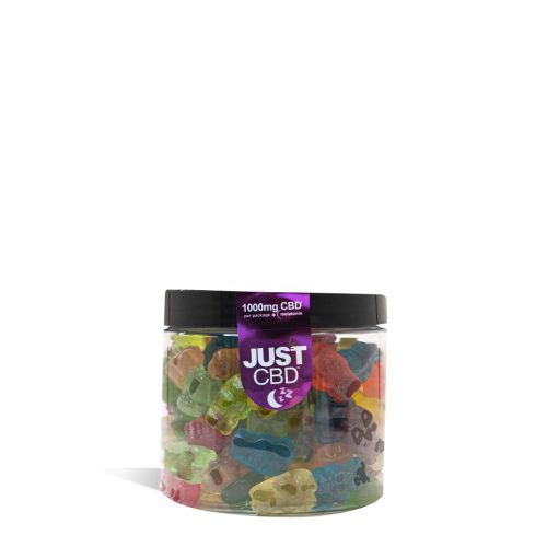 1000mg Nighttime Bears Just CBD Candy on white background