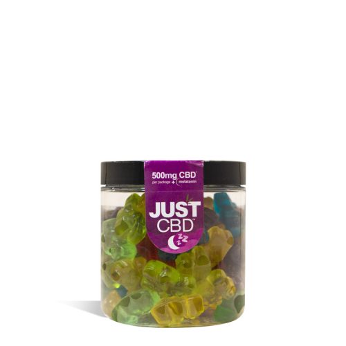 500mg Nighttime Bears Just CBD Candy on white background