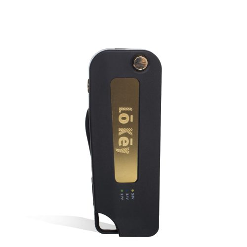 Gold front LoKey 2 350mah Variable Voltage Battery on white studio background