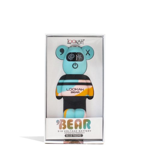 lookah bear limited edition cartridge vaporizer blue tiedye packaging