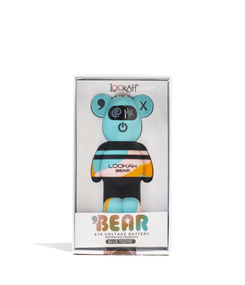 lookah bear limited edition cartridge vaporizer blue tiedye packaging