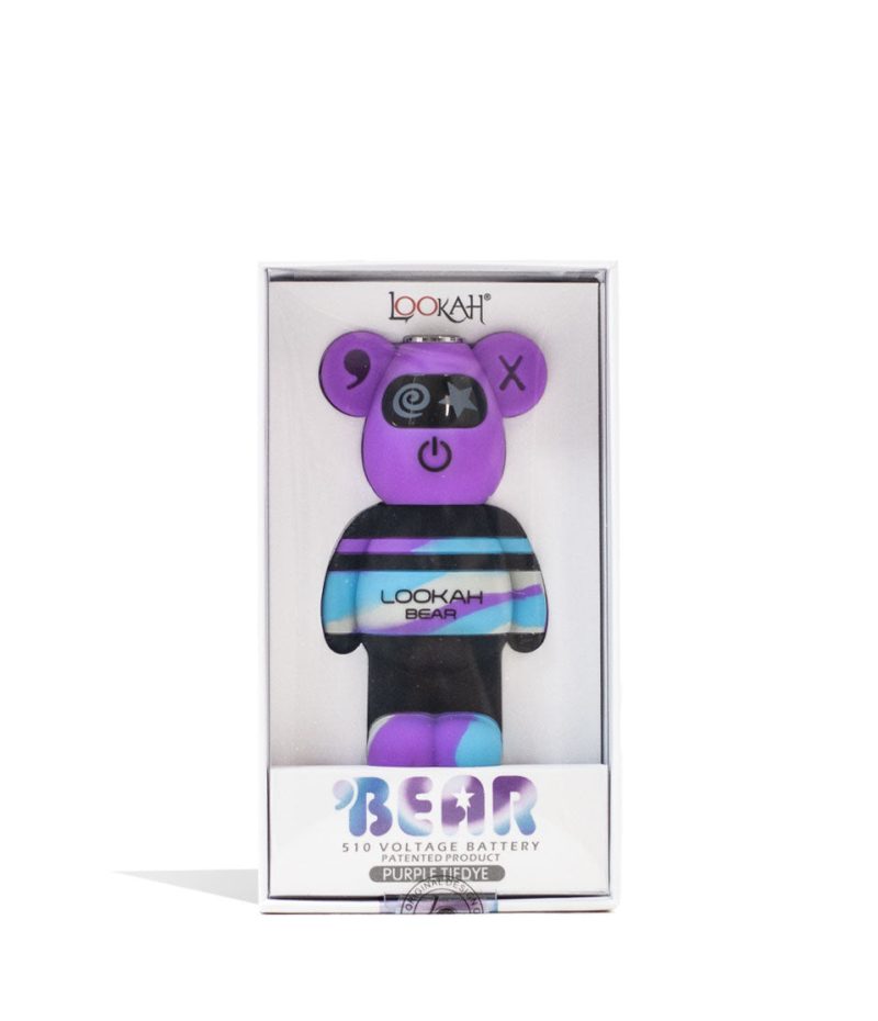 lookah bear limited edition cartridge vaporizer purple tiedye packaging