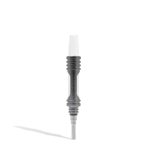 Silver Lookah Dab Straw Kit on white background