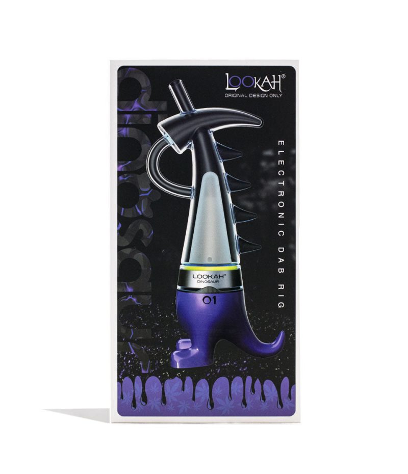 lookah dinosaur electronic dab rig purple packaging