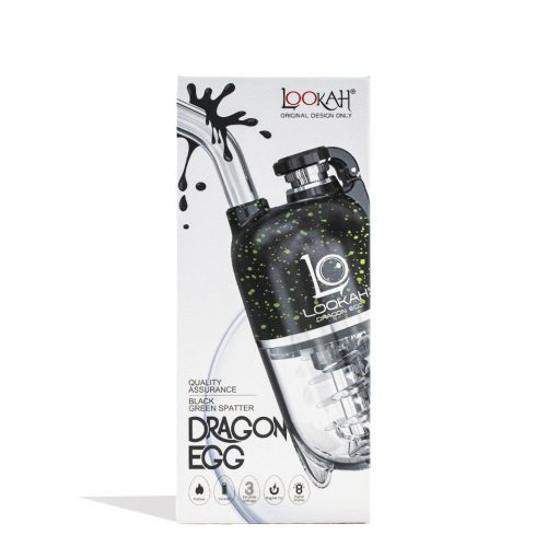 lookah dragon egg spatter edition e rig black green packaging