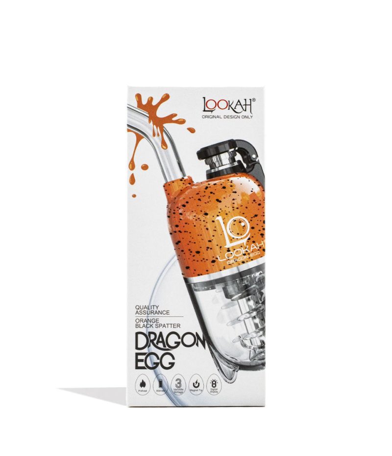 lookah dragon egg spatter edition e rig orange packaging