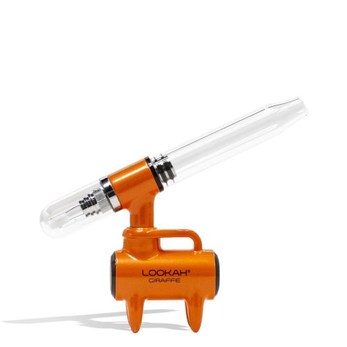 Orange Lookah Giraffe Electric Nectar Collector on White Background