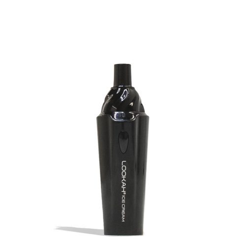 Black Lookah Ice Cream Dry Herb Vaporizer Front View on White Background