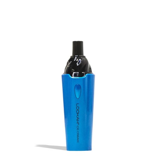 Blue Lookah Ice Cream Dry Herb Vaporizer Front View on White Background