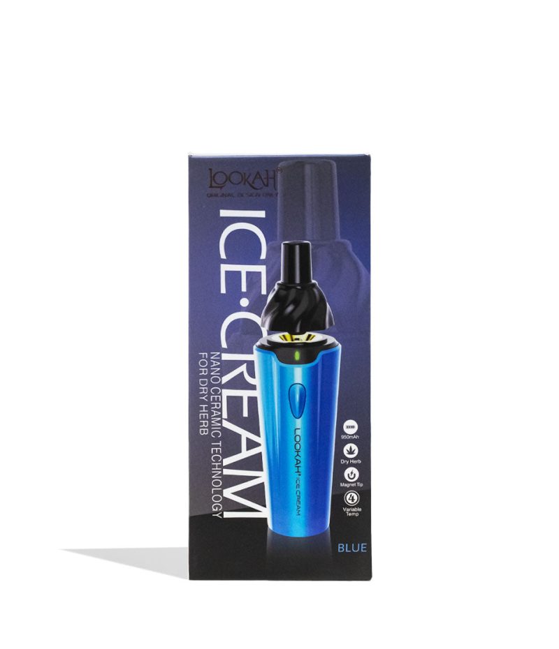 lookah ice cream dry herb vaporizer blue packaging