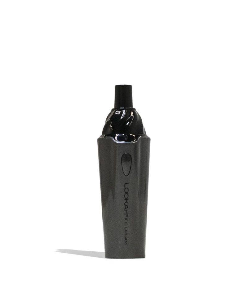 Grey Lookah Ice Cream Dry Herb Vaporizer Front View on White Background