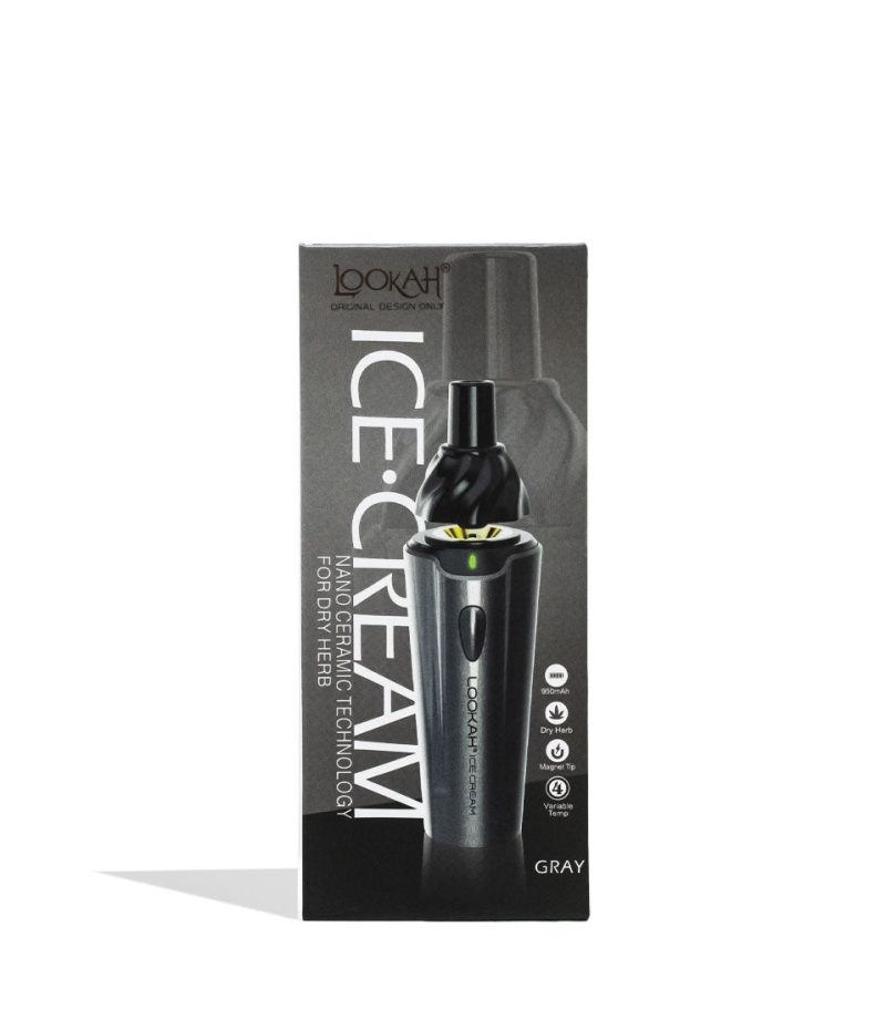 lookah ice cream dry herb vaporizer grey packaging