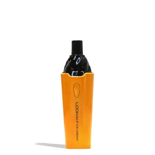 Orange Lookah Ice Cream Dry Herb Vaporizer Front View on White Background