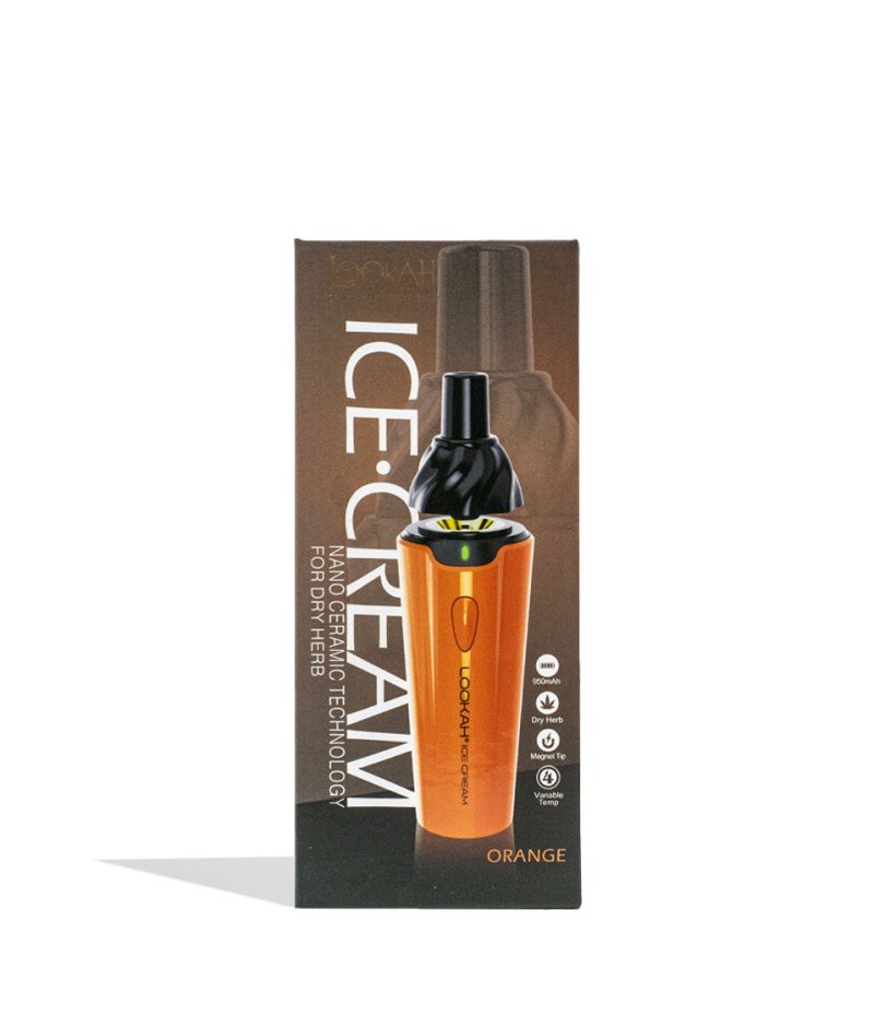 lookah ice cream dry herb vaporizer orange packaging