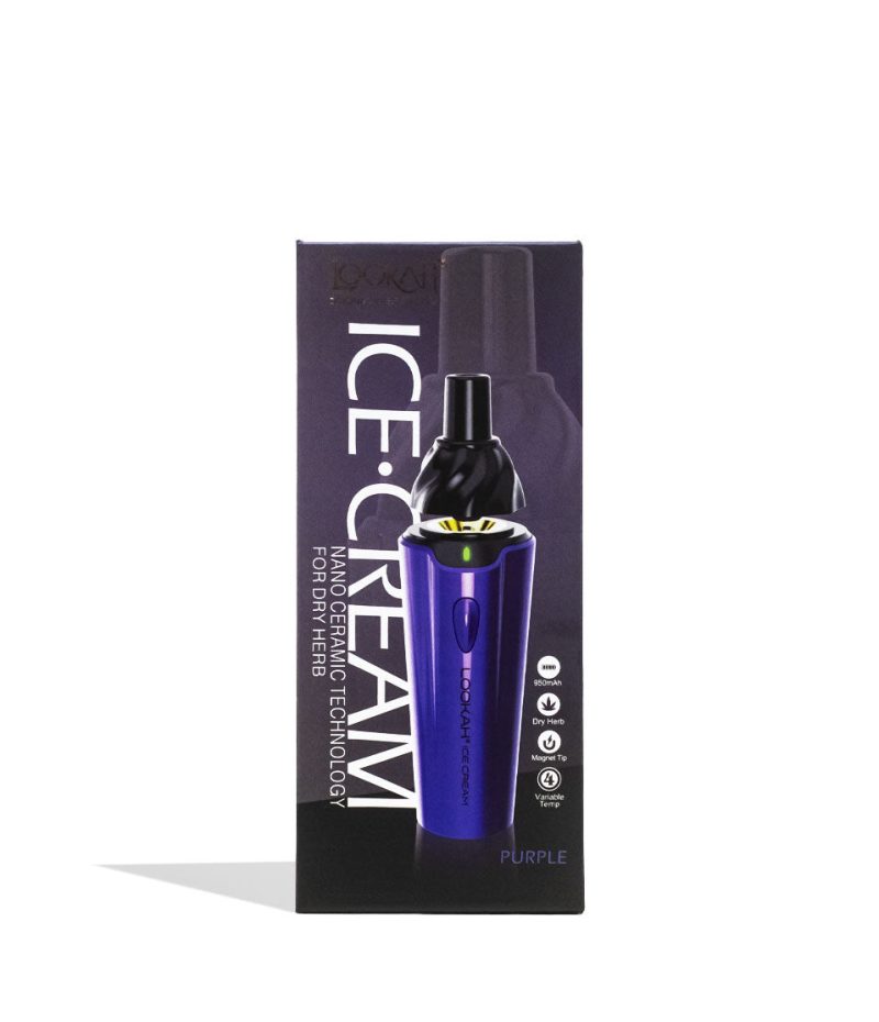 lookah ice cream dry herb vaporizer purple packaging