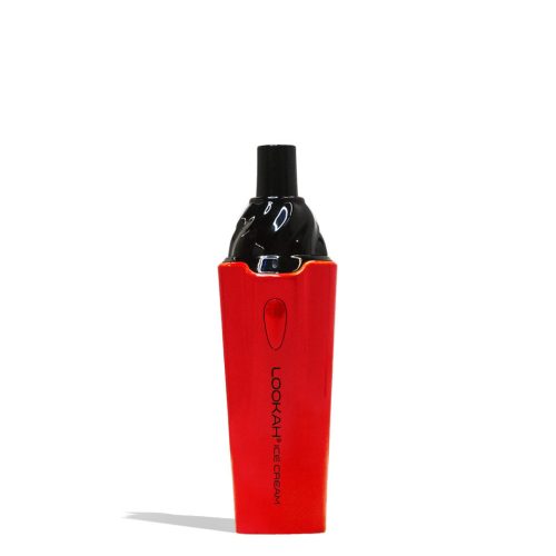 Red Lookah Ice Cream Dry Herb Vaporizer Front View on White Background